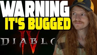 Diablo 4  WARNING Check Your Account  New End Game Patch Is BUGGED [upl. by Vanzant934]