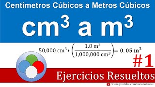 Centímetros Cúbicos a Metros Cúbicos cm3 a m3 [upl. by Lau195]