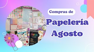 🛍️Compras de papelería Agosto🛒 [upl. by Akceber]