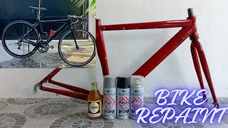 DIY REPAINT ROADBIKE FRAMESET [upl. by Kitrak]