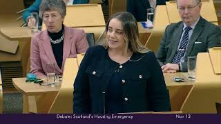 Scottish Conservative and Unionist Party Debate Scotland’s Housing Emergency  13 November 2024 [upl. by Alikam]