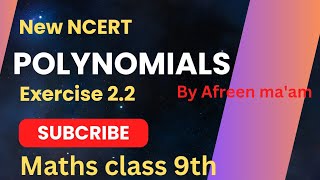 Polynomials class 9  maths class 9 chapter 2 ex 22  New Ncert [upl. by Denice517]