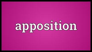 Apposition Meaning [upl. by Yeblehs]