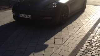 Panamera Flow in Hannover matteblack Porsche Panamera Turbo S quotBlack Pearl 700quot [upl. by Dnaloy]