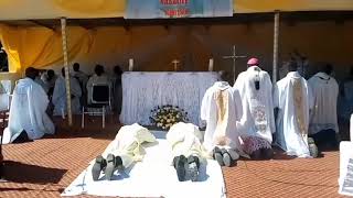 Amalumbo yaba Takatifu Litany of the Saints during the Ordination Mass at St James Nsombo Parish [upl. by Einnoc70]