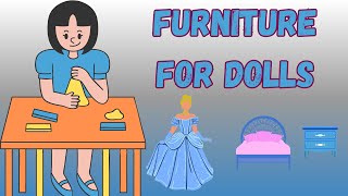 Furniture for dolls  furniture in plasticine [upl. by Ced145]