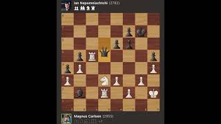 Magnus Carlsen vs Ian Nepomniachtchi  World Championship match round 6 2021 [upl. by Ynez]