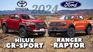 2024 TOYOTA HILUX GRS vs 2024 FORD RANGER RAPTOR [upl. by Dibri]