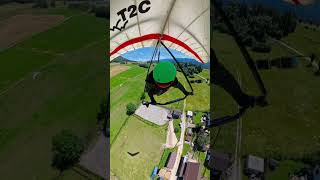 Vol en deltaplane  Hang glider flight  Atterrissage  Landing  8K resolution [upl. by Anglo710]