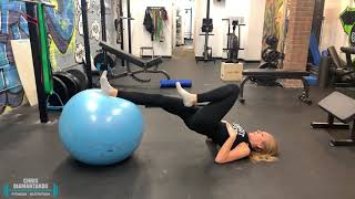 Eccentric Single Leg Swiss Ball Hamstring Curl [upl. by Baniez]