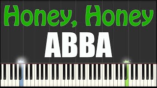 Honey Honey  ABBA  Piano Tutorial [upl. by Hahcim]