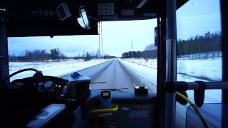 Sweden Stockholm bus 583 ride from Märsta to Arlanda Airlport Terminal 5 [upl. by Oludoet290]