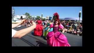 Tommy kisses Lady Tremaine and Anastasia in the parade [upl. by Sean]