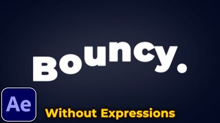 Text Bounce Effect Tutorial in After Effects  No Expressions [upl. by Heidie970]