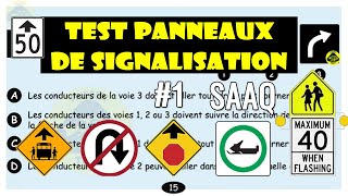 Code de la Sécurité routière 2024  Examen théorique SAAQ Test panneaux de signalisation routière 1 [upl. by Gregoire]