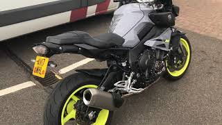 Yamaha MT10 FZ10 Stock exhaust to Scorpion decat pipe and carbon Serket can [upl. by Juback]