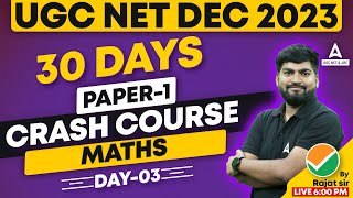 UGC NET Mathematics Preparation  UGC NET Maths Crash Course Day 3 By Rajat Sir [upl. by Adlare]