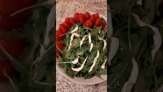 Roquette salad with cherry tomatoes Rucola salad Rocket shorts [upl. by Alded70]