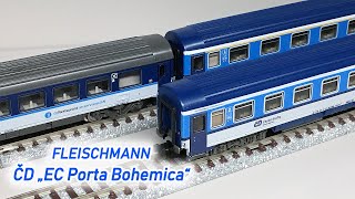 FLEISCHMANN 881806881809 ČD České dráhy „EC Porta Bohemica“ Modellbahn in Spur N [upl. by Penrod]