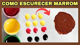 Como Escurecer a cor marrom [upl. by Mariska]