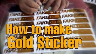 how to make Gold sticker [upl. by Phippen28]