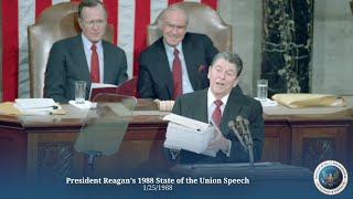 President Reagans 1988 State of the Union Speech 1251988 [upl. by Yelkreb]