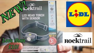 LED head torch with sensor from Rocktrail Lidl First look [upl. by Colene]