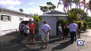 Mobile home park residents facing eviction hold rally [upl. by Ennaid895]