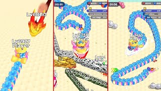 Snake Clash io Big Long Snake Vs ALL BOSSES All Serpents [upl. by Etnovahs]