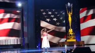 Miss America 2017  9 year old Sings AMAZING National Anthem [upl. by Oirram900]