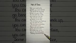 the script hall of fame lyrics thescript halloffame lyrics [upl. by Delphina]