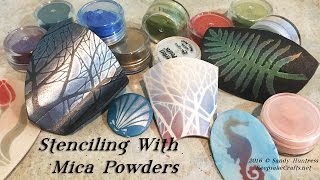 Stenciling with Mica PowdersPolymer Clay Tutorial [upl. by Atinreb727]