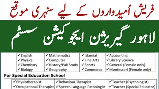 How to apply Teacher Jobs in Lahore Garrison education system  Subject specialist Educator jobs [upl. by Dray317]