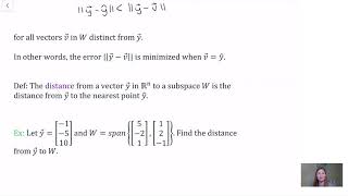 The Best Approximation Theorem [upl. by Ennaxxor]