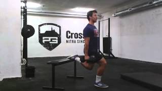 Dumbbell rear foot elevated split squat DB RFESS [upl. by Hanahsuar]