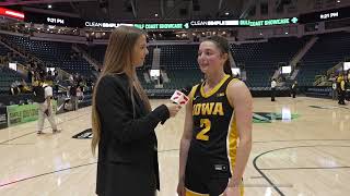 Iowa Womens Basketball Guard Taylor McCabe Shoots Career High 6 for 7 ThreePointers Against FGCU [upl. by Gasper]