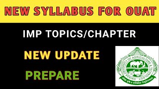 OUAT 2024 NEW UPDATED SYLLABUS [upl. by Atteynek234]