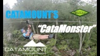 92 mph on Catamounts CATAMONSTER  USAs Longest Dual Zip Line [upl. by Godderd]