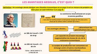 Les avantages absolus Adam Smith  1 notion en 2 minutes [upl. by Inig]