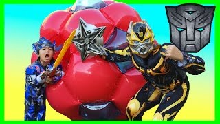 GIANT BALL SURPRISE OPENING Transformer Toys with Ryan [upl. by Woll]