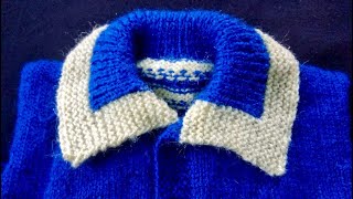 How to make collar for ladiesgentskids sweater [upl. by Aicele759]