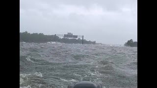 Waves Break Over Interstate 10 as Tropical Storm Harvey Brings Devastating Flooding to Houston [upl. by Anerda]