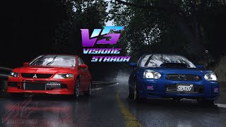 EVO vs STI Akina Lake  Assetto Corsa [upl. by Florian839]