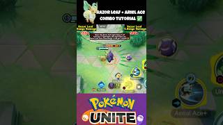 Leafeon Razor Leaf  Ariel Ace Combo Tutorial ✅  Pokemon unite [upl. by Lenette]