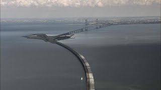 Danimarca cosè il ponte sul Great Belt 18 km di autostrada e ferrovia tra due isole [upl. by Fronniah]