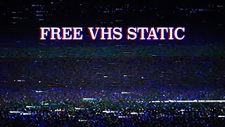 VHS Static amp Hum  100 FREE Looping Stock Footage Clip [upl. by Nwahsirhc]