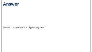 Six main functions of the digestive system [upl. by Ylas663]