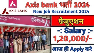 Axis bank भर्ती 2024  Axis bank Recruitment 2024  Job Vacancy 2024  Job Sarita [upl. by Wilscam]