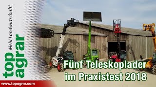 Fünf Teleskoplader im top agrarPraxistest Dieci Merlo Manitou JCB Bobcat [upl. by Ekrub773]