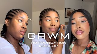 GRWM No foundation makeup tutorial How to avoid creasing under the eye [upl. by Jard]